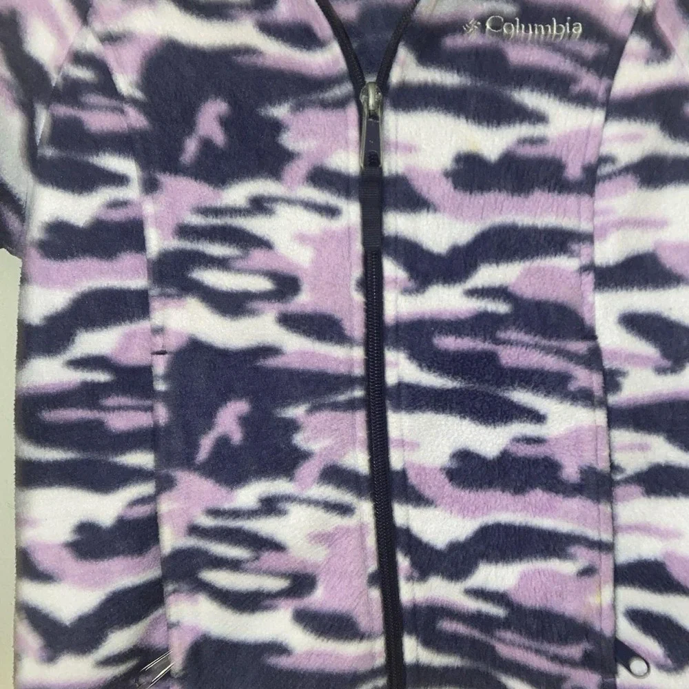Columbia Jacket Girls Outerwear Camo Size 7/8 Full Zip